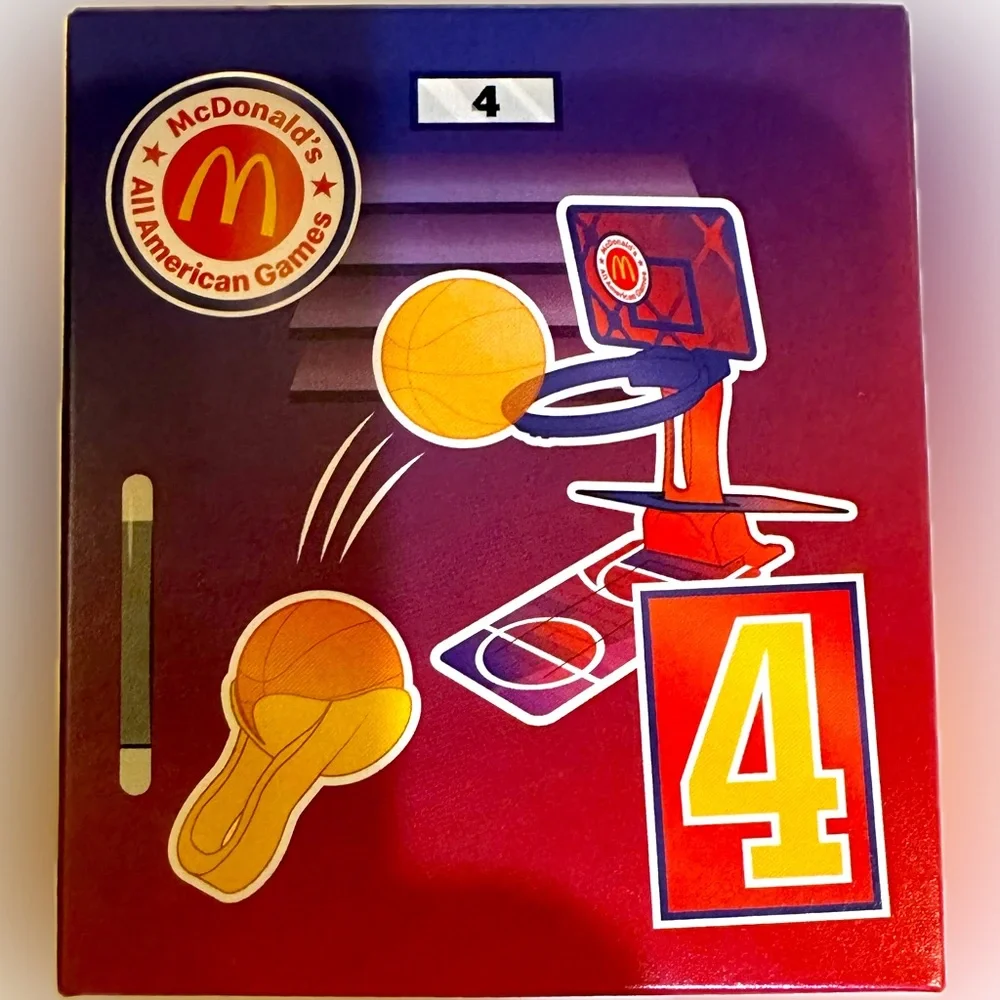 2025 MCDONALDS ALL AMERICAN GAMES #4 BASKETBALL STICKERS HAPPY MEAL TOY ORANGE